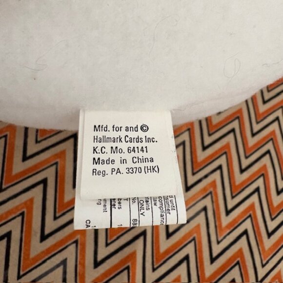 Vintage Hallmark Plush Halloween 14" Ghost  Striped Shirt w/ Candy Corn - Picture 6 of 8